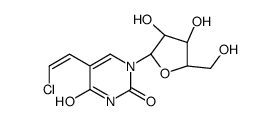 1-beta-arabinofuranosyl-5-(2-chlorovinyl)uracil结构式