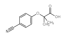 PROPANOIC ACID, 2-(4-CYANOPHENOXY)-2-METHYL- Structure