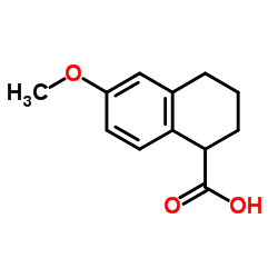 6-Methoxy-1,2,3,4-tetrahydronaphthalene-1-carboxylic acid结构式