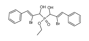 ethyl bis(2-bromo-1-hydroxy-3-phenylallyl)phosphinate Structure