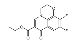 ethyl 9,10-difluoro-7-oxo-2,3-dihydro-7H-pyrido[1,2,3-de][1,4]benzoxazine-6-carboxylate结构式