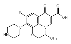 9-氟-2,3二氢-3-甲基-7氧代-10-(1-哌嗪基)-吡啶并[1,2,3-DE]-1,4苯并恶嗪-6羧酸图片