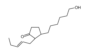 (2S,3S)-3-(6-hydroxyhexyl)-2-pent-2-enylcyclopentan-1-one结构式
