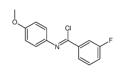 3-fluoro-N-(4-methoxyphenyl)benzenecarboximidoyl chloride结构式