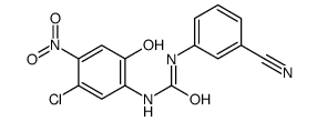 1-(5-chloro-2-hydroxy-4-nitrophenyl)-3-(3-cyanophenyl)urea Structure