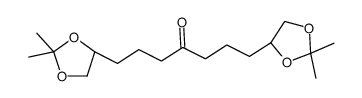 1,7-bis[(4S)-2,2-dimethyl-1,3-dioxolan-4-yl]heptan-4-one结构式