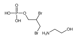 2-aminoethanol,2,3-dibromopropyl dihydrogen phosphate Structure