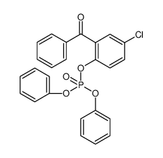 Phosphoric acid, 2-benzoyl-4-chlorophenyl diphenyl ester Structure