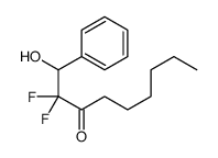 2,2-difluoro-1-hydroxy-1-phenylnonan-3-one结构式