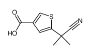 5-(1-cyano-1-methylethyl)thiophene-3-carboxylic acid Structure