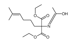 diethyl 2-acetamido-2-(5-methylhex-4-enyl)propanedioate Structure