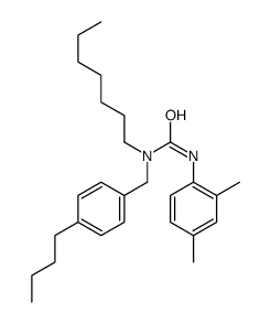 1-[(4-butylphenyl)methyl]-3-(2,4-dimethylphenyl)-1-heptylurea结构式