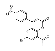 (E)-2-acetyl-bromophenyl 3-(4-nitrophenyl)acrylate结构式