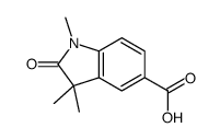 1,3,3-三甲基-2-氧代吲哚啉-5-羧酸结构式
