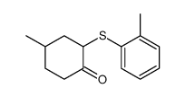 4-methyl-2-(2-methylphenyl)sulfanylcyclohexan-1-one结构式