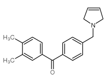3,4-DIMETHYL-4'-(3-PYRROLINOMETHYL) BENZOPHENONE结构式