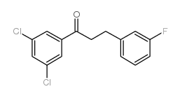 3',5'-DICHLORO-3-(3-FLUOROPHENYL)PROPIOPHENONE结构式