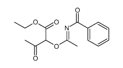 ethyl 2-(N-benzoyl-C-methylcarbonimidoyl)oxy-3-oxobutanoate Structure