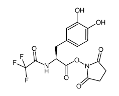N-trifluoroacetyl-L-DOPA hydroxysuccinimide ester结构式