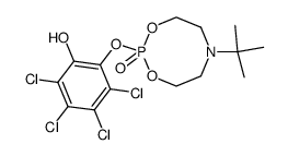6-t-butyl-2-(3,4,5,6-tetrachloro-2-hydroxyphenoxy)-1,3,6,2-dioxazaphosphocane 2-oxide结构式
