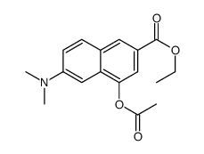 4-(乙酰基氧基)-6-(二甲基氨基)-2-萘羧酸乙酯结构式