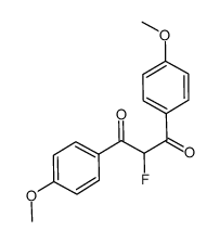 2-fluoro-1,3-bis(4-methoxyphenyl)propane-1,3-dione结构式
