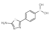 4-(5-氨基-1,3,4-噻二唑-2-基)苯硼酸结构式