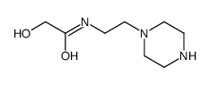 2-hydroxy-N-(2-piperazin-1-ylethyl)acetamide结构式