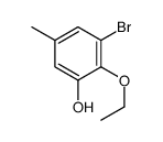 3-Bromo-2-ethoxy-5-methylphenol Structure