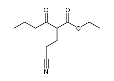 2-(2-cyano-ethyl)-3-oxo-hexanoic acid ethyl ester结构式