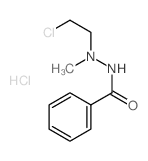 Benzoicacid, 2-(2-chloroethyl)-2-methylhydrazide, hydrochloride (1:1) structure