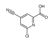 6-chloro-4-cyanopyridine-2-carboxylic acid Structure