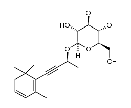 (9S)-9-O-(β-D-glucopyranosyl)-megastigma-3,5-dien-7-yne Structure