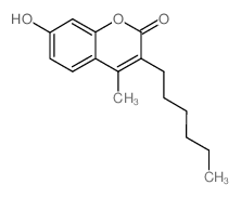 3-n-Hexyl-7-hydroxy-4-methylcoumarin结构式
