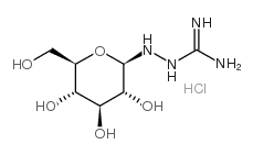 N1-BETA-D-GLUCOPYRANOSYLAMINO-GUANIDINE HNO3 structure