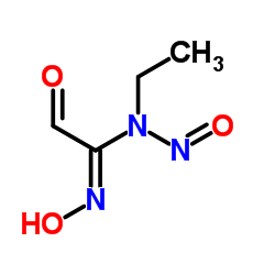 (1E)-N-Ethyl-N'-hydroxy-N-nitroso-2-oxoethanimidamide结构式