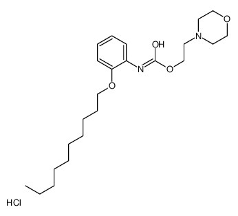 2-morpholin-4-ylethyl N-(2-decoxyphenyl)carbamate,hydrochloride Structure