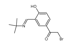 2-Bromo-1-[3-[[(1,1-dimethylethyl)imino]methyl]-4-hydroxyphenyl]ethanone Structure