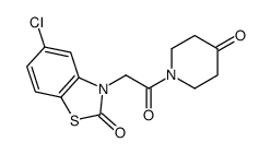 5-chloro-3-[2-oxo-2-(4-oxopiperidin-1-yl)ethyl]-1,3-benzothiazol-2-one Structure