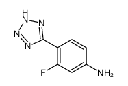 3-Fluoro-4-(1H-tetrazol-5-yl)-phenylamine结构式