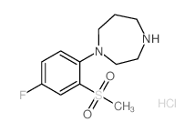 1-[4-FLUORO-2-(METHYLSULFONYL)PHENYL]HOMOPIPERAZINE HYDROCHLORIDE Structure