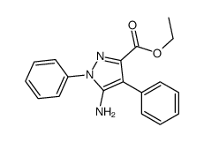5-氨基-1,4-二苯基-1H-吡唑-3-羧酸乙酯结构式