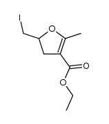 3-ethoxycarbonyl-5-iodomethyl-2-methyl-4,5-dihydrofuran结构式