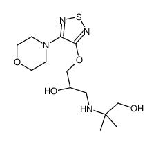 2-[[(2S)-2-hydroxy-3-[(4-morpholin-4-yl-1,2,5-thiadiazol-3-yl)oxy]propyl]amino]-2-methylpropan-1-ol Structure