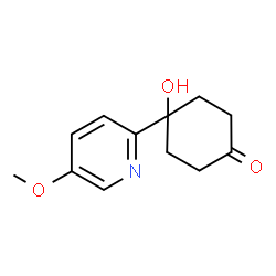 4-Hydroxy-4-(5-methoxy-2-pyridyl)cyclohexanone Structure