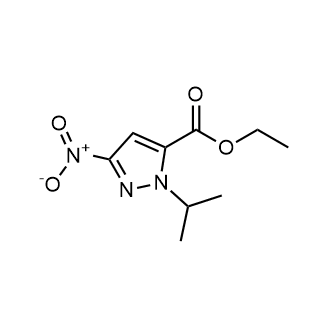 2-异丙基-5-硝基-吡唑-3-羧酸乙酯结构式