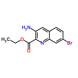 3-氨基-7-溴喹啉-2-羧酸乙酯结构式