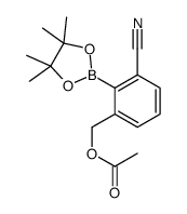 [3-cyano-2-(4,4,5,5-tetramethyl-1,3,2-dioxaborolan-2-yl)phenyl]methyl acetate结构式