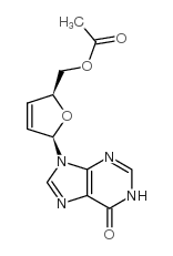 2',3'-Didehydro-2',3'-dideoxy-5'-acetate inosine Structure
