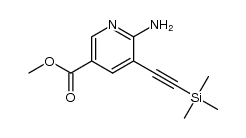 6-amino-5-trimethylsilanylethynyl-nicotinic acid methyl ester Structure